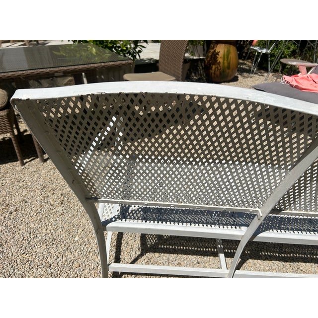 1910s Riveted Iron Garden Bench by Gustave Serrurier Govy, 1900 For Sale - Image 5 of 8