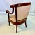 Early 1900s Antique Victorian Mahogany Throne Side Chair in Peach Moire Upholstery. For Sale - Image 11 of 14
