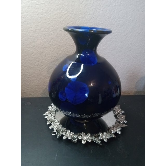 Ceramic 1980s Exquisite Signed Davidson Cherokee Reactive Glaze Art Studio Pottery Vase. For Sale - Image 7 of 8