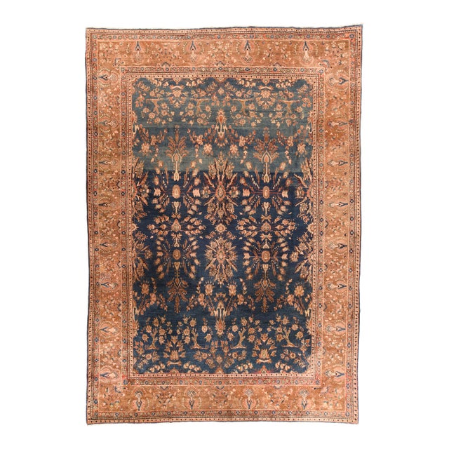 Antique Mohajeran Sarouk Rug 8'7'' X 12'5'' For Sale
