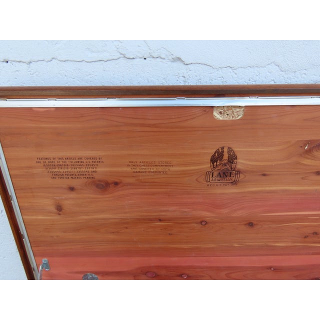 Mid 20th Century Lane Mid Century Cedar Chest Blanket Trunk With Side Drawers 6329 For Sale - Image 5 of 16