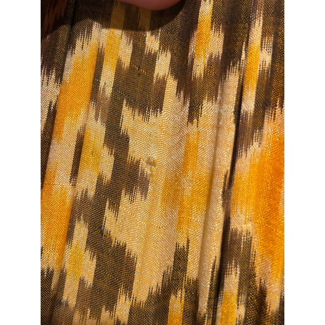 Early 20th Century Pleated Ikat Lampshade For Sale - Image 4 of 9
