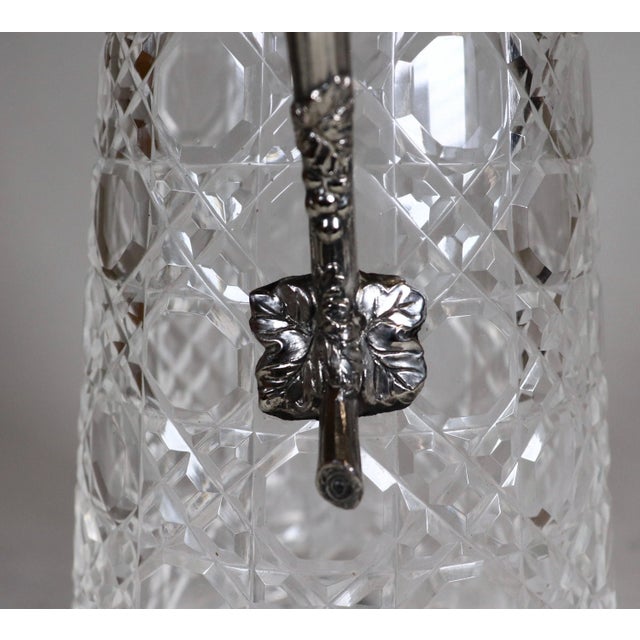 1920s Silver Plated and Crystal Carafe Decanter For Sale In Chicago - Image 6 of 13