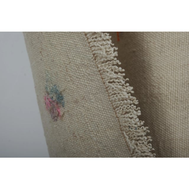 Vintage Aubusson Floral Turkish Kilim Rug 5'8" X 8'11" For Sale - Image 10 of 11