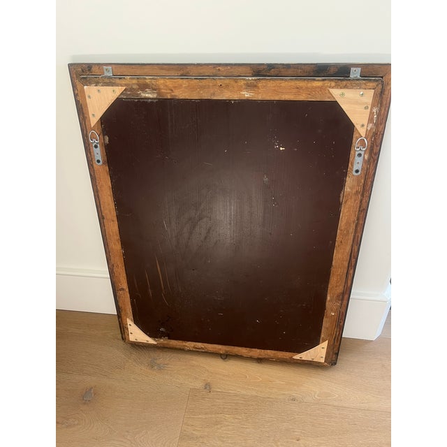Early 20th Century Black & Giltwood Mirror With Foxed Glass For Sale - Image 4 of 10