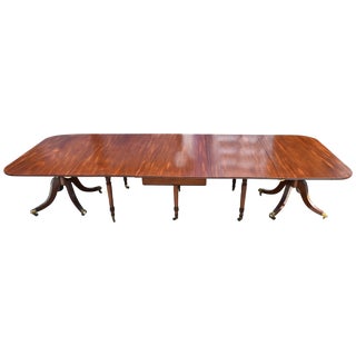 19th Century Regency Mahogany Pedestal Dining Table For Sale