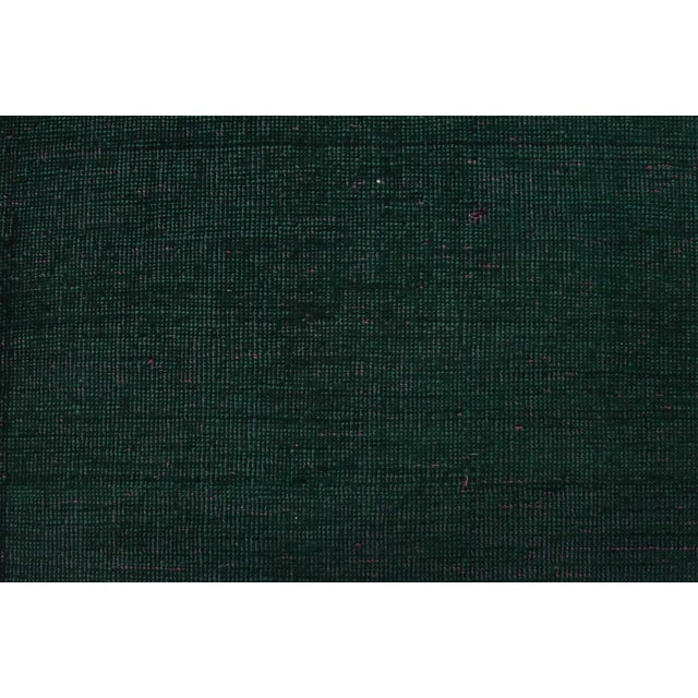 Textile Tabriz Runner 2’5” X 13’3” Blue Wool Vintage Overdyed Hand-Knotted Rug For Sale - Image 7 of 11