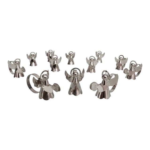1980’s Silver Plated Angel Napkin Rings - Set of 12 For Sale