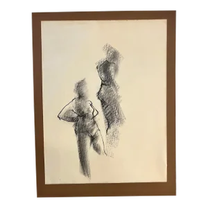 Late 20th Century Original Nicholas Barbieri Figurative Charcoal Drawing