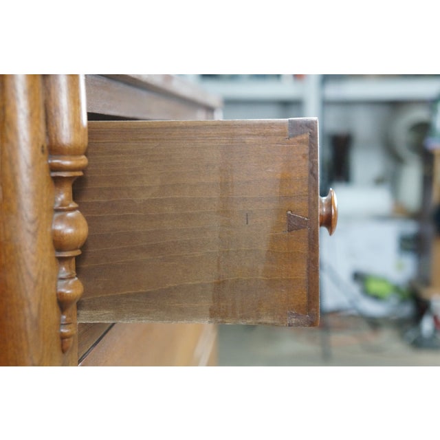 Antique American Victorian Empire Style Walnut Chest of Drawers Dresser 42" For Sale - Image 11 of 18