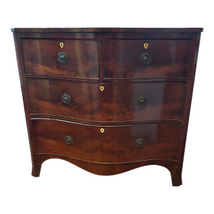 19th Century Mahogany Bow Front Chest