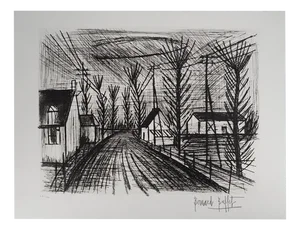 Bernard Buffet, Village Road, Original Engraving