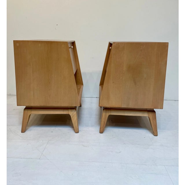 Mid-Century Modern 1950s Heywood Wakfield Encore Night Stands, Pair, Mid-Century For Sale - Image 3 of 10