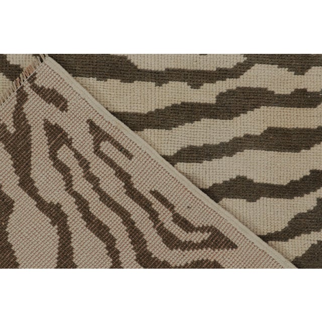 Textile Vintage Tiger Skin Style Rug in Taupe With Brown Pattern - by Rug & Kilim For Sale - Image 7 of 8