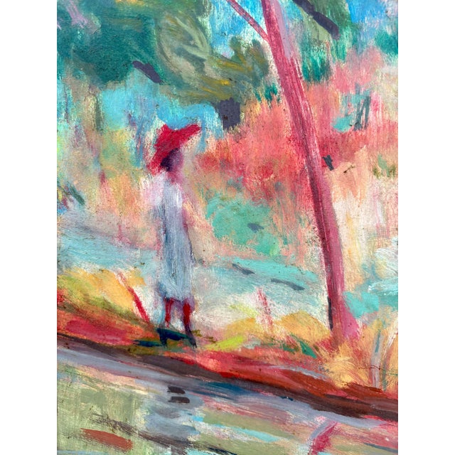French Post-Impressionist School Artist, Figures on the River, Early 20th Century, Oil on Canvas For Sale - Image 10 of 12