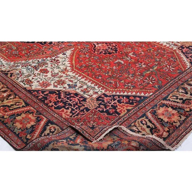 Traditional Antique Persian Farahan Area Rug 9’0″ X 12’0″ For Sale - Image 3 of 7