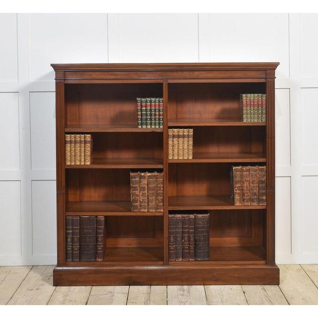 Vintage Mahogany Open Bookcase For Sale - Image 6 of 10
