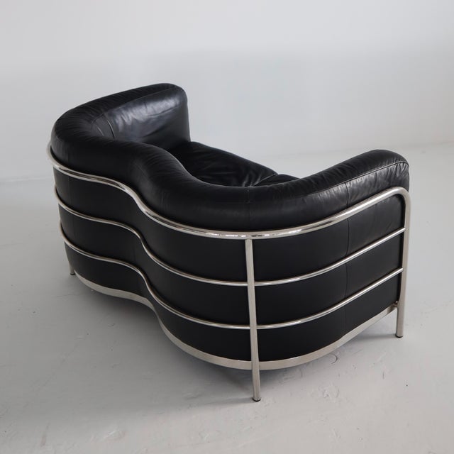 Postmodern Onda Loveseat by De Pas, D’Urbino, and Lomazzi For Sale - Image 3 of 5