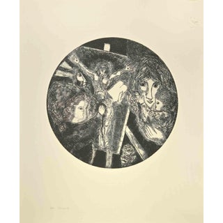 Gianpaolo Berto, The Crucifixion, Etching, 1974 For Sale
