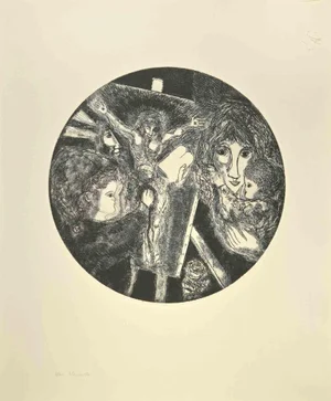 Gianpaolo Berto, The Crucifixion, Etching, 1974