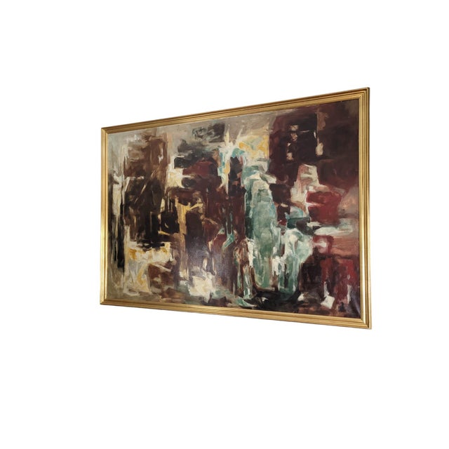 Abstract Large-Scale Abstract Expressionist Oil Painting by Paul Kallos (1928–2001) For Sale - Image 3 of 9