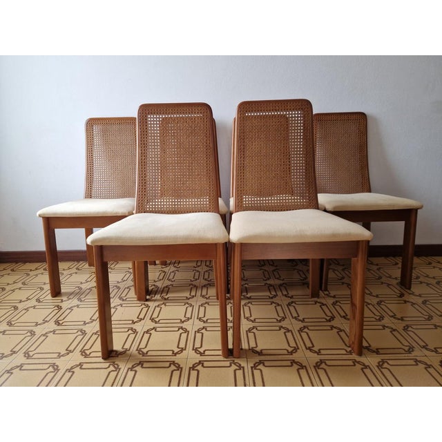 Wood Vintage Vienna Straw Chairs, 1970s, Set of 6 For Sale - Image 7 of 18