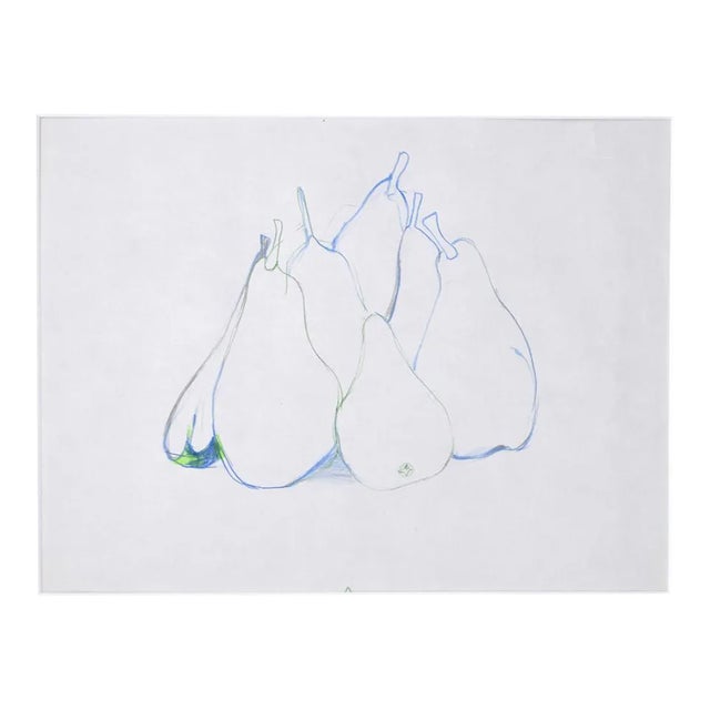 Herta Hausmann, The Pears, Pastel on Paper, Mid-20th Century For Sale