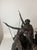 Late 20th Century After Frederic Remington Large Bronze Statue Coming Thru the Rye, on Marble Base For Sale - Image 4 of 6