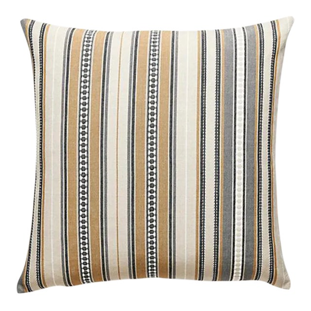 The House of Scalamandré Nile Stripe Pillow, Desert For Sale