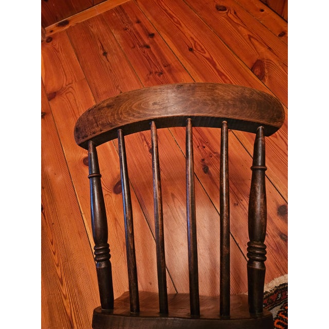 Wood Late 19th Century Antique English Elm Chair For Sale - Image 7 of 9