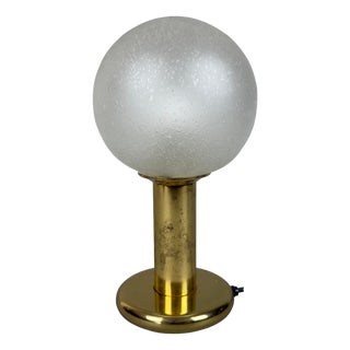 Brass Table Lamp with Sphere Glass from Targetti Sankey, 1960s For Sale