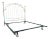 White Painted Wrought-Iron & Brass & Queen Bedframe For Sale