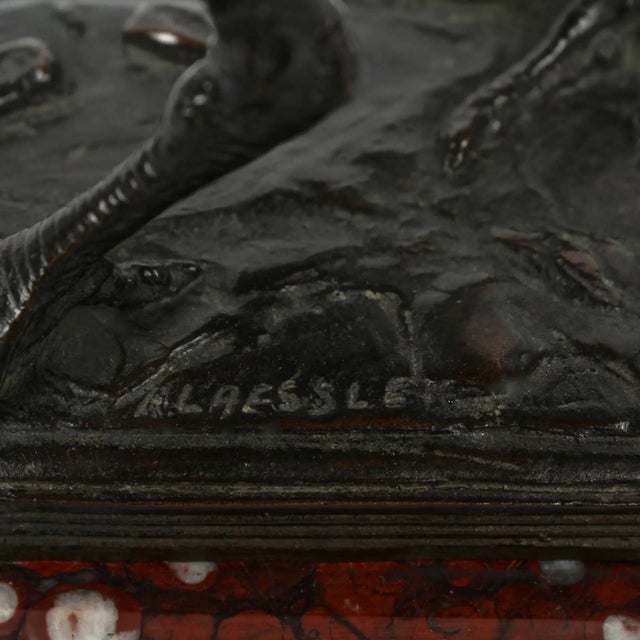 Adolescent Turkey Bronze Sculpture by the American Animalier Albert Laessle For Sale - Image 9 of 11