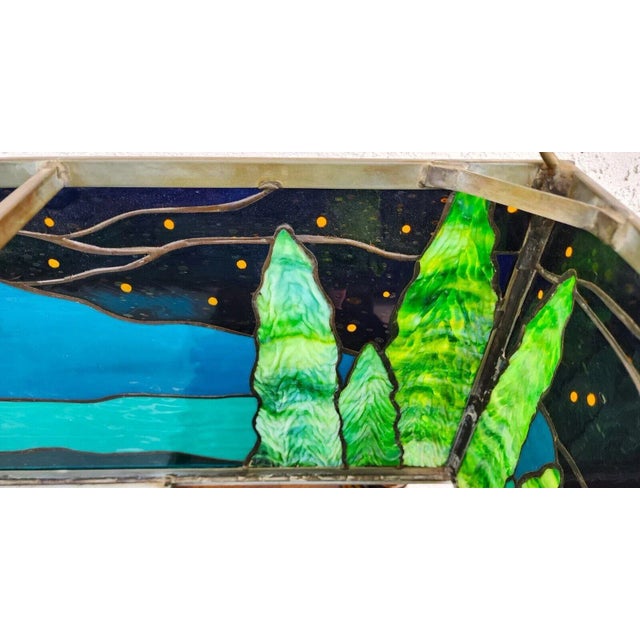 Stained Glass Hanging Ceiling Light Box Custom Made Chairish