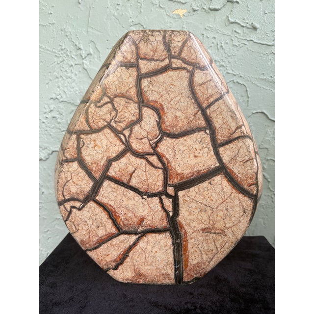 Haeger Vintage Haeger American Art Pottery Sculptural Stone-Effect Ceramic Floor Vase, 11.125”h For Sale - Image 4 of 9