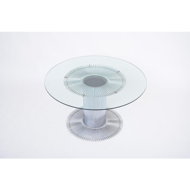 Italian Dining Table in Chromed Metal and Glass by Gastone Rinaldi, 1970s For Sale - Image 16 of 16