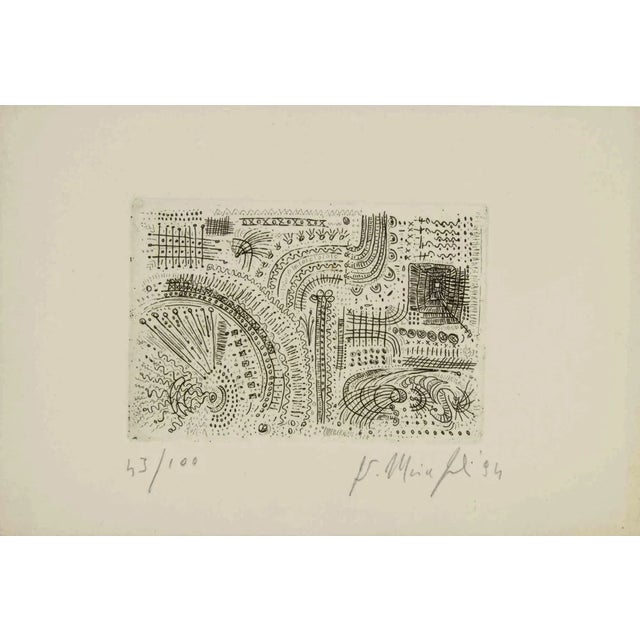 Fausto Maria Franchi, Abstract Composition, Etching, 1994 For Sale