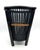Wood Vintage Black Bamboo & Rattan Wastebasket – British Colonial / Chinoiserie For Sale - Image 7 of 12