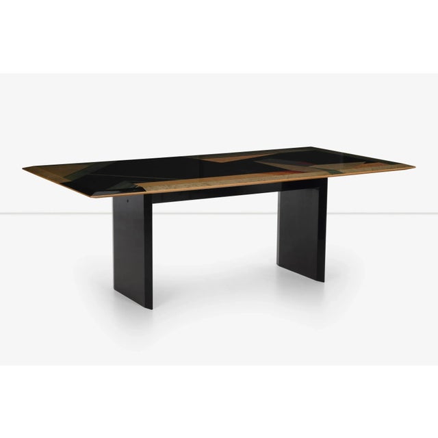 Saporiti Giovanni Offredi for Saporiti Dining Table in Birdseye Maple For Sale - Image 4 of 9