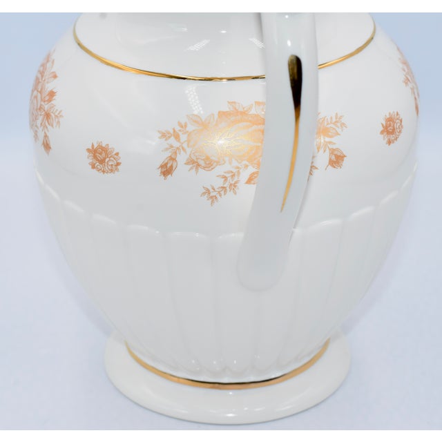 1970s Royal Albert Gold Gild Old Country Roses Large Water Sweet Tea Pitcher Porcelain For Sale - Image 13 of 16