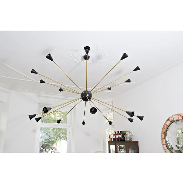 Large Italian Sputnik Chandelier from Stilnovo, Italy, 1960s For Sale - Image 10 of 11