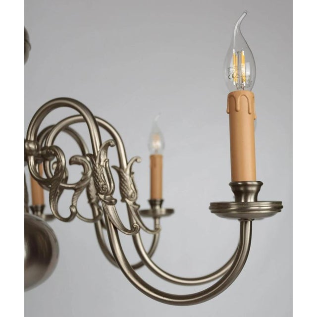 Brass Dutch Chandelier with Fish Motif For Sale - Image 3 of 8
