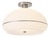 Nova of California Morelli Flush Mount Ceiling Light - 8"h Mid Century Lamp, Satin Nickel Lucite Shade, Satin Nickel Steel Body and Base For Sale