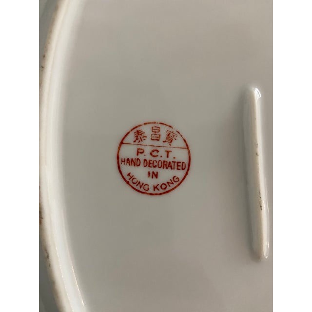 Rose Antique Famille Rose Platter For Sale - Image 8 of 9