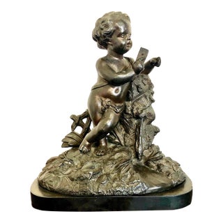 Bronze Putti Watch Stand For Sale