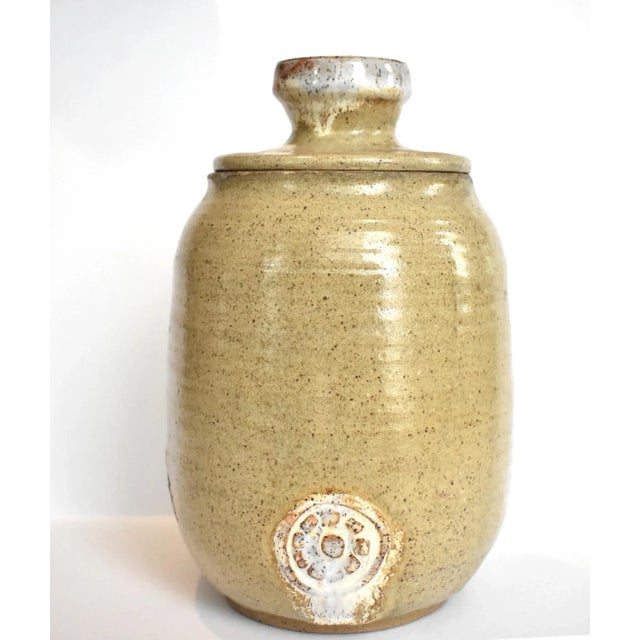 Mid-Century Modern Mid-Century Studio Pottery Earthenware Jar For Sale - Image 3 of 9