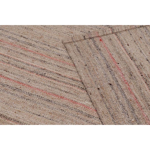Vintage Persian Palas Bidjar Kilim With Polychromatic Stripes - Rug & Kilim For Sale In New York - Image 6 of 9