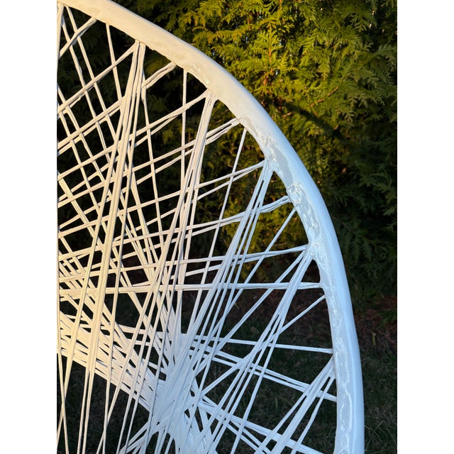 Plastic 1970s Vintage Russel Woodward Spun Fiberglass Outdoor Peacock Chair For Sale - Image 7 of 12