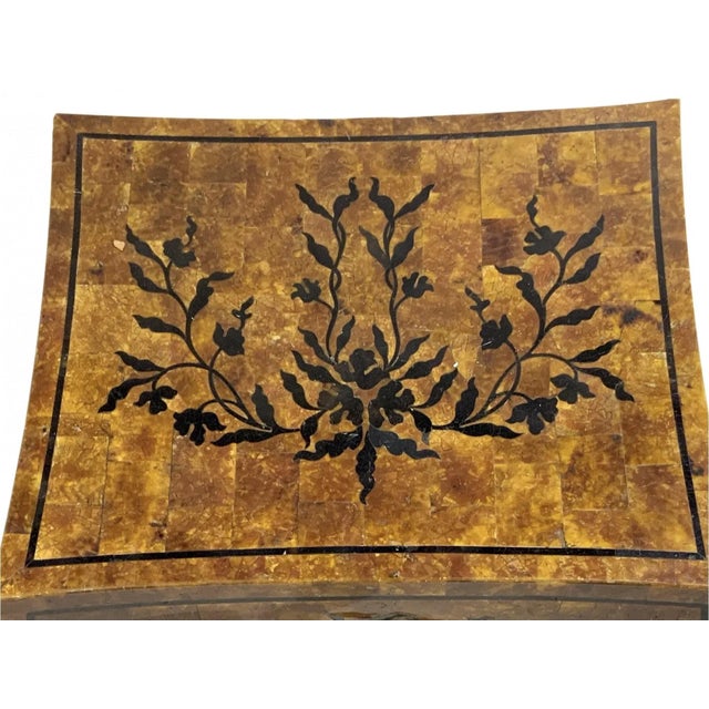 Late 20th Century Vintage Chinoiserie Marble Side Tables - Set of 2 For Sale - Image 4 of 8