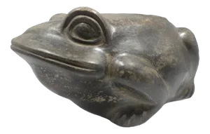Authentic Pre Columbian Blackware Moche Frog Vessel From Major Auction House